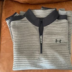 Under Armour Large Grey/Black 1/4 Pullover